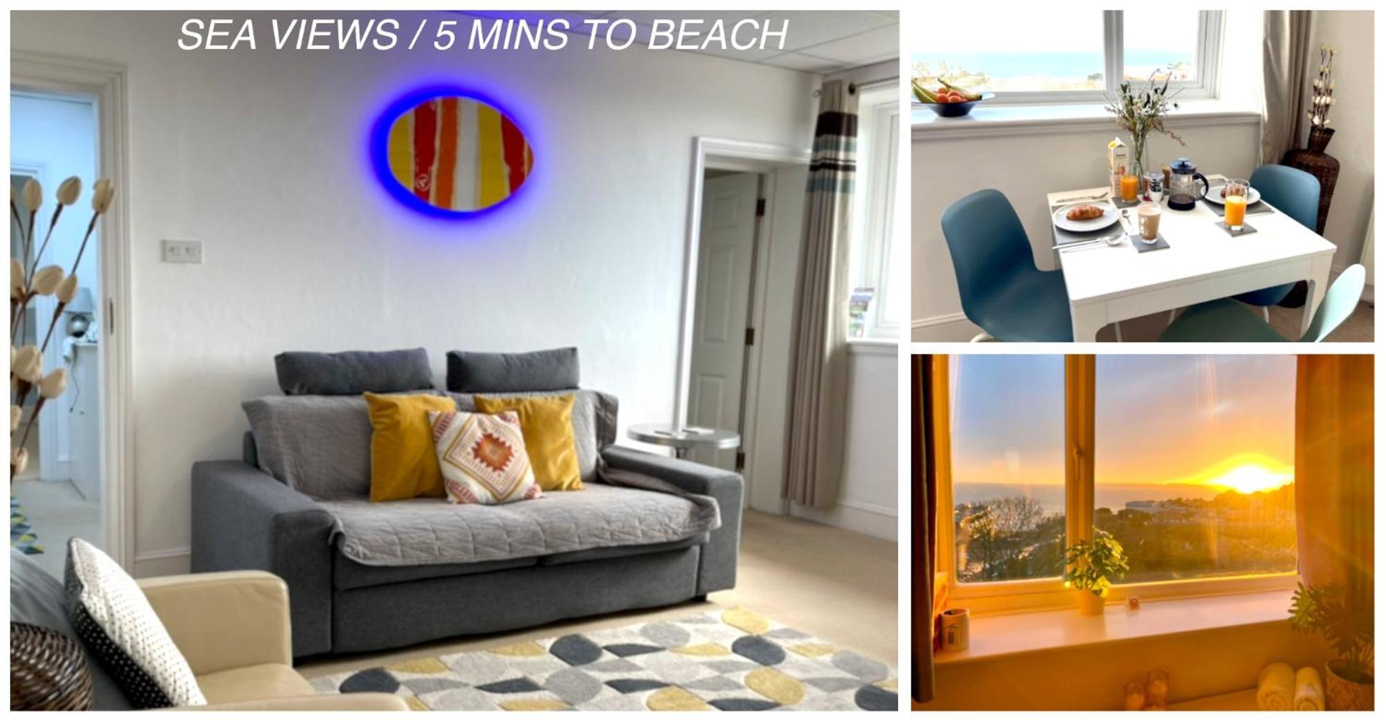 Sea View Family Stay By Beach Gym & Parking Bornemouth Extérieur photo